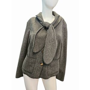 It's Your Adventure Gray Wool Blend Jacket Sz Large Womens Fall Coat